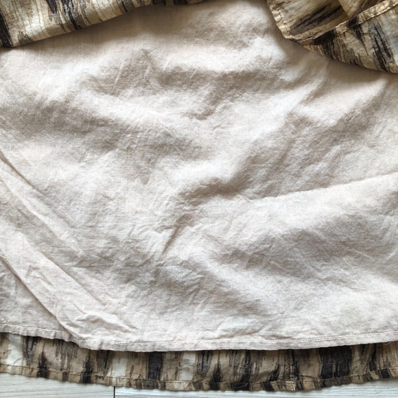 Chico's, Women's Maxi Skirt, Size 3/X Large/16, Brown/Beige Side Zip 100% Cotton - Picture 6 of 9